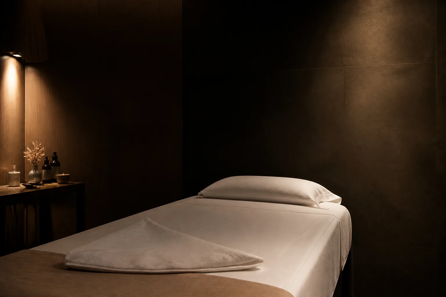 A treatment bed prepared at the Gelang Patah branch