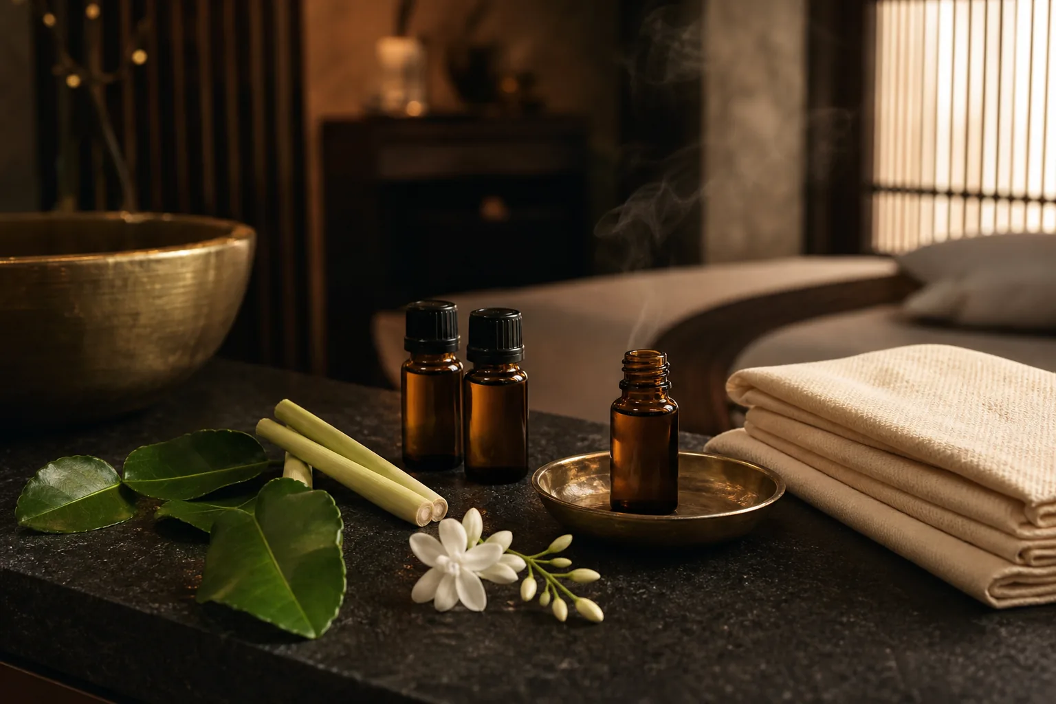 Aromatherapy Massage service preparation
